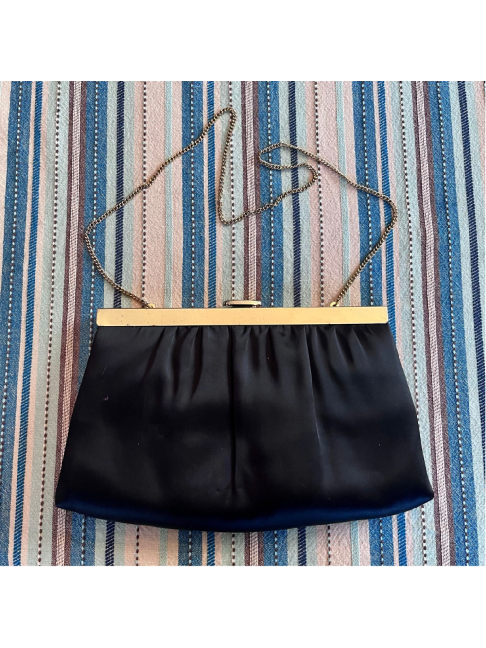 Vintage 50s/60s Mardane black satin dress purse